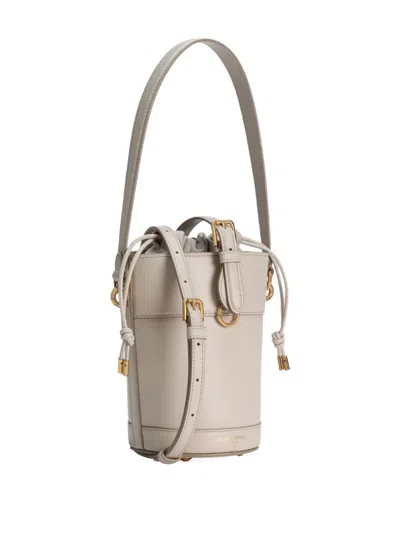 Dolce & Gabbana Capri Bucket Bag In Calfskin And Canvas