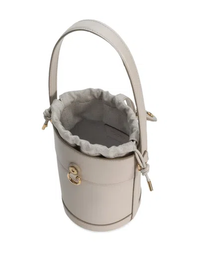Dolce & Gabbana Capri Bucket Bag In Calfskin And Canvas