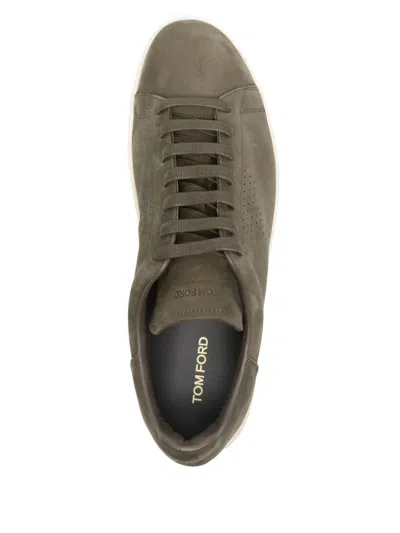 Tom Ford Khaki Nubuck Warwick Sneakers In Multi