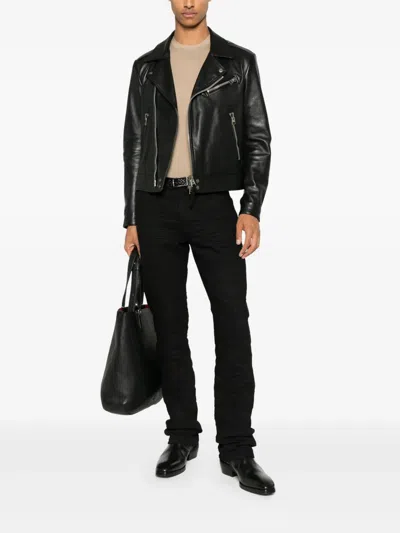 Tom Ford Crew Neck Short Sleeve T-shirt In Neutrals