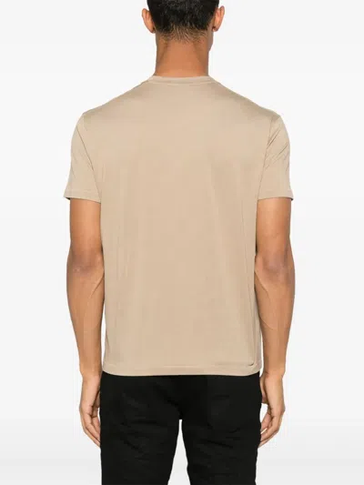 Tom Ford Crew Neck Short Sleeve T-shirt In Neutrals