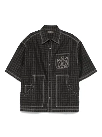 Amiri Men's Ma Quad Work Shirt In Gray