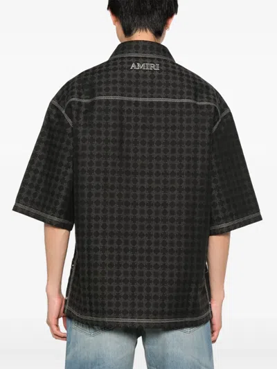Amiri Men's Ma Quad Work Shirt In Gray