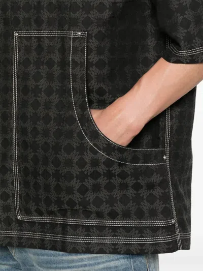 Amiri Men's Ma Quad Work Shirt In Gray