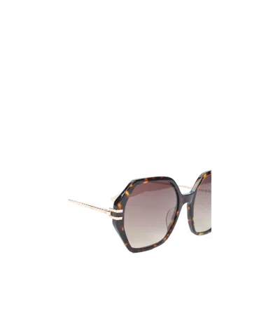 Chopard Brown Acetate Sunglasses In Multi