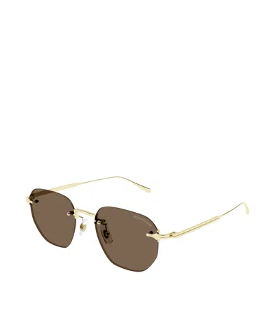 Montblanc Square-frame Sunglasses In Gray