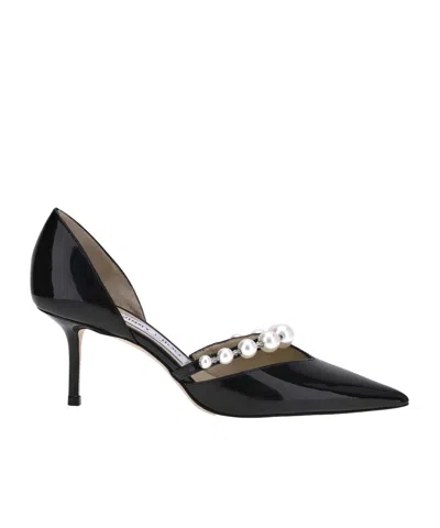 Jimmy Choo Aurelie Leather Pumps Pearl Strap