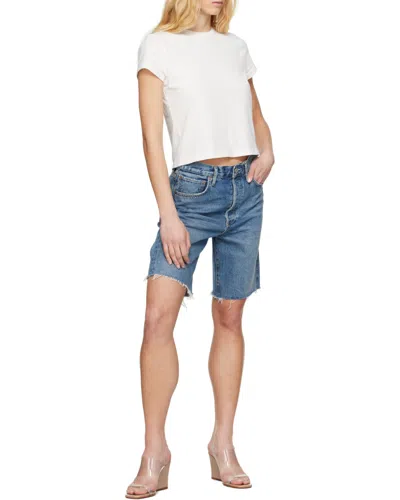 Agolde High Rise Shorts In Blue