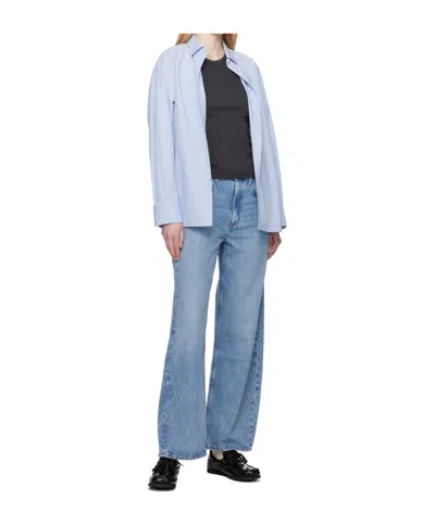 Agolde Temple Denim Trousers Belt Loops In Blue