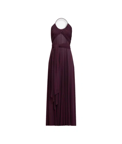 Alaïa Alaia Women Cross Dress Viscose Long Dress In Burgundy