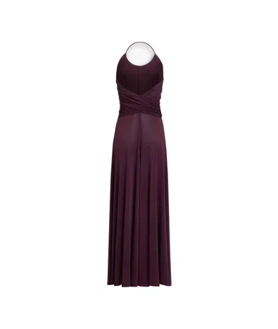 Alaïa Alaia Women Cross Dress Viscose Long Dress In Burgundy
