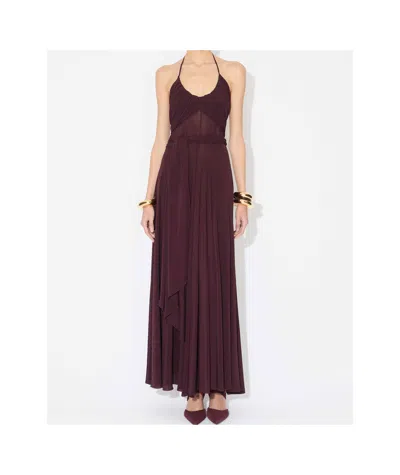 Alaïa Alaia Women Cross Dress Viscose Long Dress In Burgundy