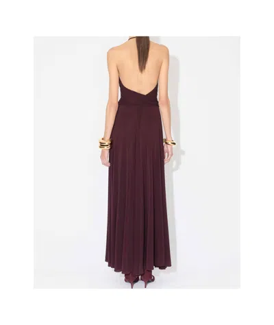 Alaïa Alaia Women Cross Dress Viscose Long Dress In Burgundy