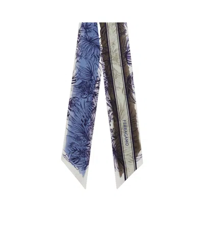 Ferragamo Feragamo Gravure Silk Scarf In Multi