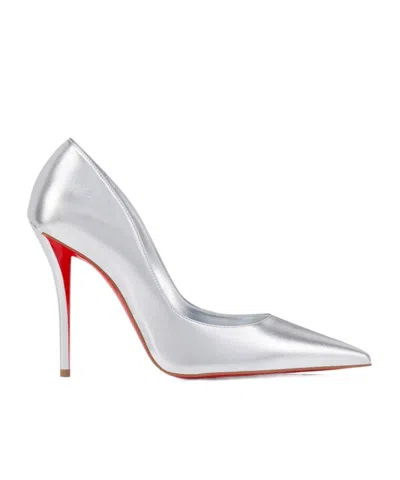 Christian Louboutin Women Miss Z 100mm Pumps In Pearlescent Leather
