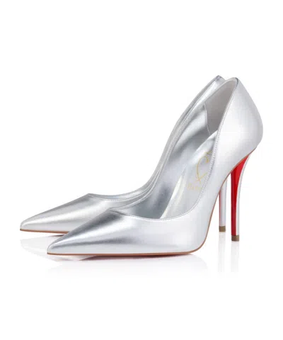 Christian Louboutin Women Miss Z 100mm Pumps In Pearlescent Leather