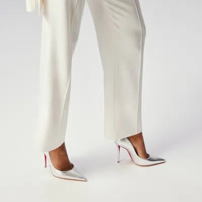 Christian Louboutin Women Miss Z 100mm Pumps In Pearlescent Leather