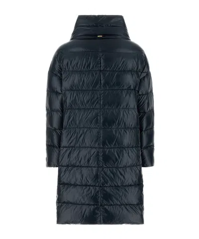 Herno Down-feather Mid-length Coat In Black