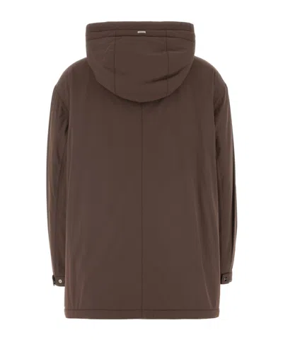 Herno Brown Stretch Nylon Jacket In Brown