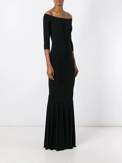 Shop Norma Kamali Off-shoulder Mermaid Gown In Black