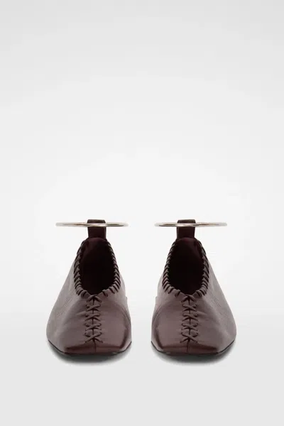 Jil Sander Dancer "ring" In Brown