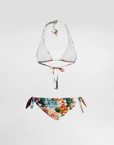 Dolce & Gabbana Floral Print Bikini Set Dolce E Gabbana In Multi
