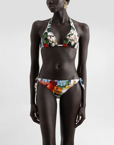 Dolce & Gabbana Floral Print Bikini Set Dolce E Gabbana In Multi