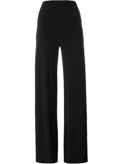 Norma Kamali Wide Leg Trousers In Black