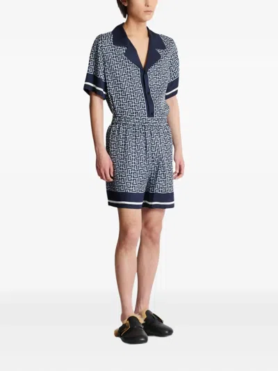 Balmain Monogram-pattern Shorts