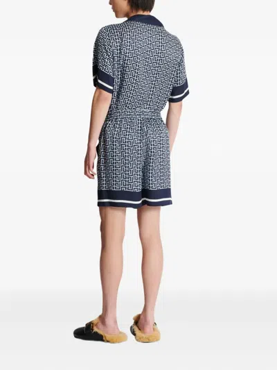 Balmain Monogram-pattern Shorts