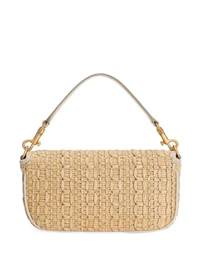 Dolce & Gabbana Rafia Crochet Shoulder Bag In Multicolor