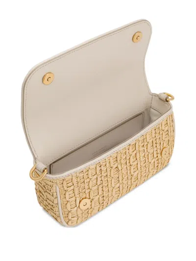 Dolce & Gabbana Rafia Crochet Shoulder Bag In Multicolor