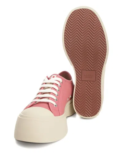Marni Platform Sneakers With Smooth Leather Upper In Pink
