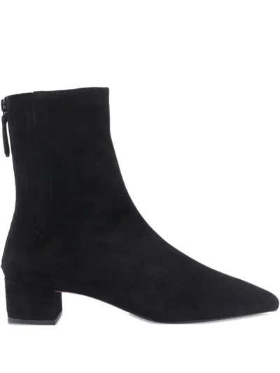 Aquazzura Black Leather Saint Honore Boots