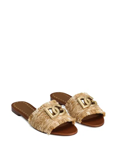 Dolce & Gabbana Rafia Braided Slipper