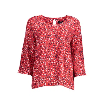 Gant Ele Red Viscose Shirt With Wide Neckline