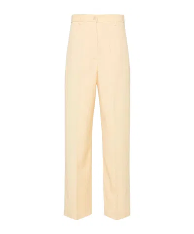 Fabiana Filippi Stretched Straight-leg Trousers In Yellow