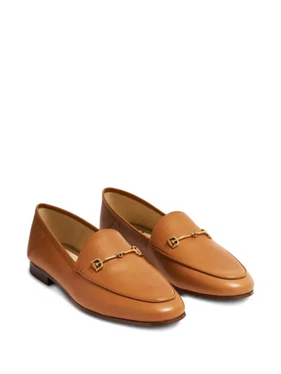 Sam Edelman Loraine Bit Metallic-horsebit Leather Loafers In Brown