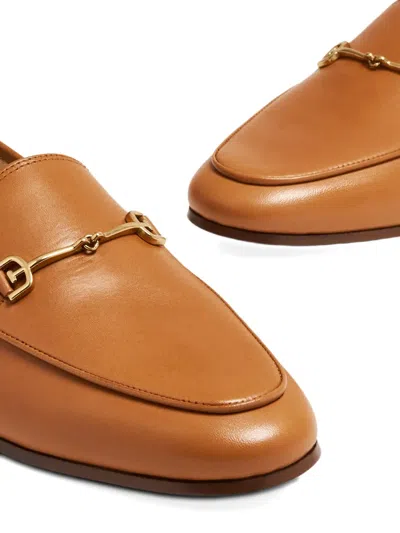 Sam Edelman Loraine Bit Metallic-horsebit Leather Loafers In Brown