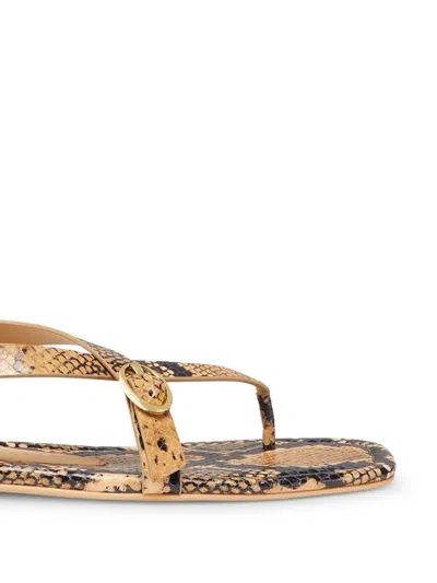 Stuart Weitzman Benni Sandalen Aus Leder Mit Schlangeneffekt In Multi