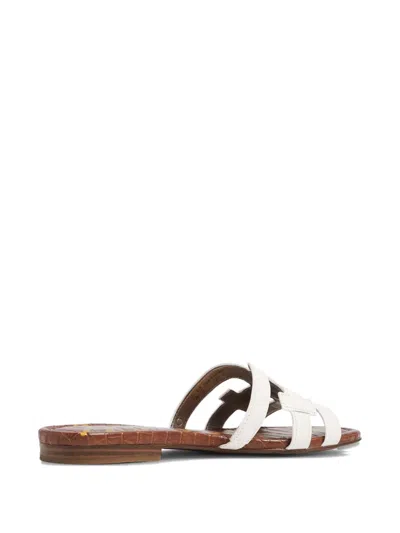 Sam Edelman Bay Double Strap Flat Sandals In White