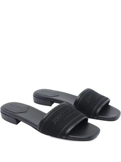 Jimmy Choo Elegant Flat Sandals For Women In Black
