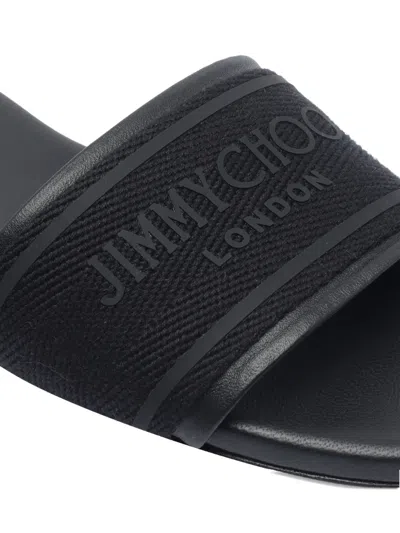 Jimmy Choo Elegant Flat Sandals For Women In Black