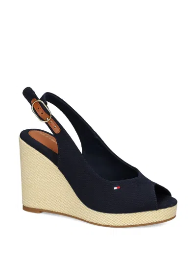 Tommy Hilfiger Slingback Wedge Espadrille Sandal In Space Blue