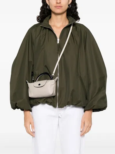 Longchamp Extra Small Le Pliage Xtra Leather Top Handle Bag In White