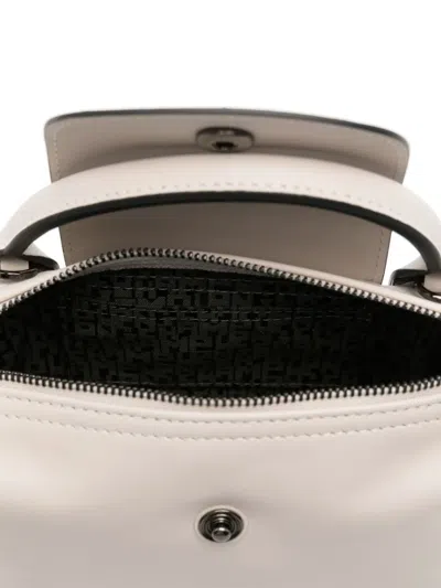 Longchamp Extra Small Le Pliage Xtra Leather Top Handle Bag In White