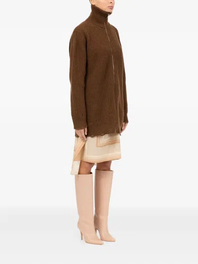 Mm6 Maison Margiela Mm6 By Maison Margiela Brown Virgin Wool Sweater