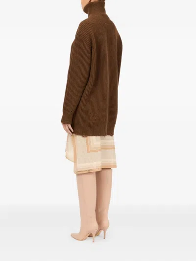 Mm6 Maison Margiela Mm6 By Maison Margiela Brown Virgin Wool Sweater