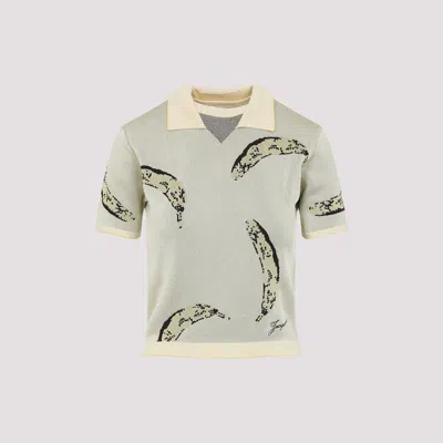 Jacquemus Le Marino V-neck Polo With Playful Banana Print