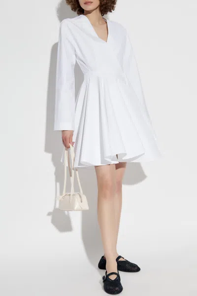 Alaïa Asym Belt Dress In Poplin